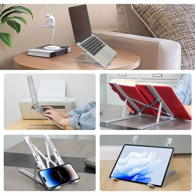 Laptop Stand - Foldable Portable Design for Laptops and Tablets, Enhancing Ventilation and Heat Dissipation Management