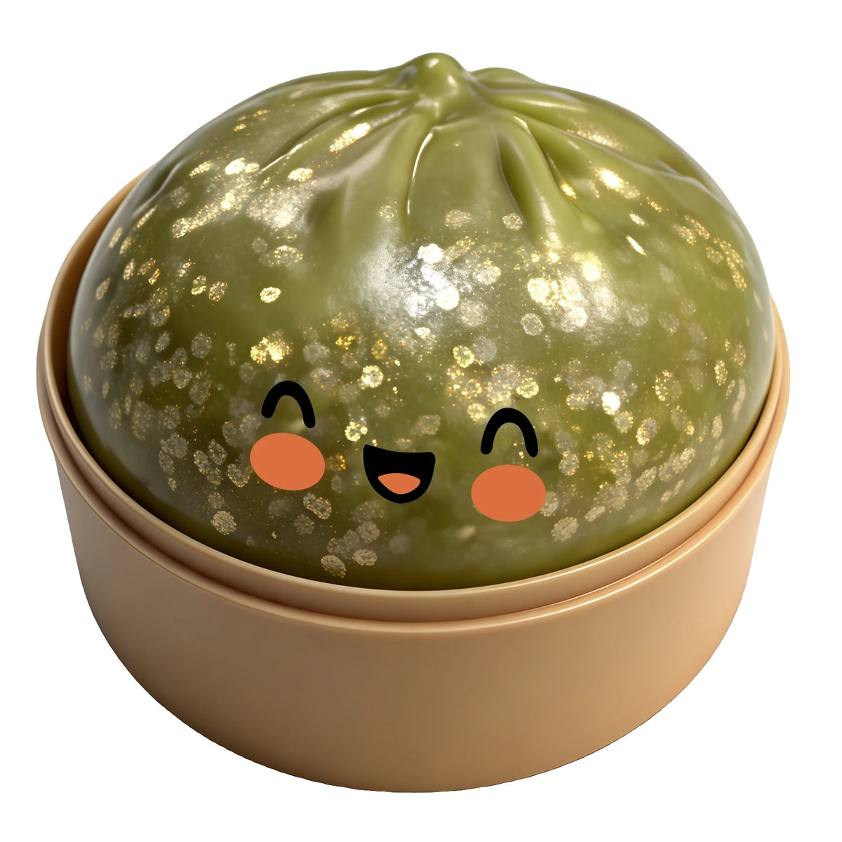 Premium Steamed Bun Squishy Toy – Slow Rising Glitter Stress Ball, Soft Elastic Sensory Squeeze Reliever Home Office Desk Decor