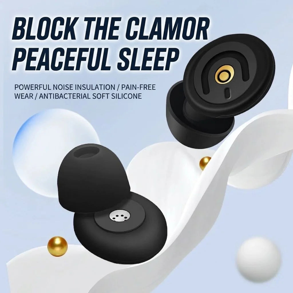 50dB Noise Cancelling Ear Plugs For Sleeping, Reusable Silicone Earplugs With 4 Ear Tips For Deep Sleep, Travel And Quiet Rest