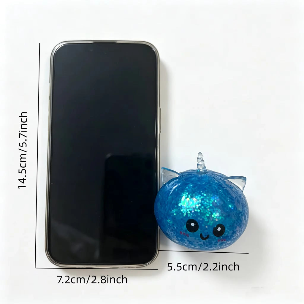 Soft Glitter Dumpling Squishy Blind Box TPR Steamer Fidget Toy Sensory Squeeze Ball Stress Relief Party Gift for Halloween