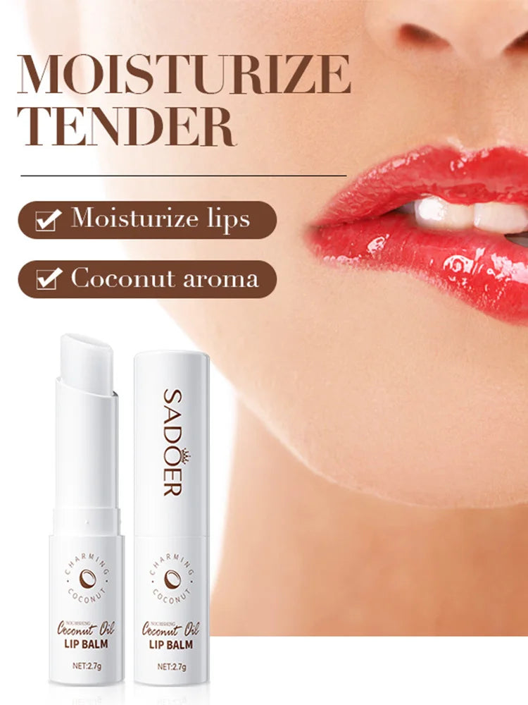 Coconut Lip Balm - Lasting Nourishment and Moisture for Men and Women - Daily Care Lip Balm