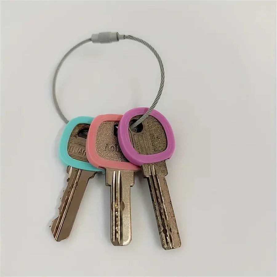 12 Sets of High-quality Vintage Key Covers, Multi-color Charming Silicone Key Caps, for Protecting and Organizing Door Keys