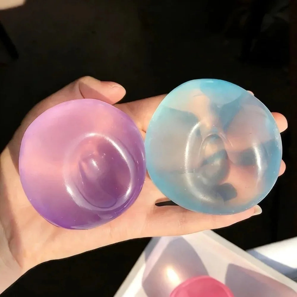 1PC Squishy Mochi Squeeze Toys Sensory Fidget Toys for Adults Transparency Coconut Oil Squeeze Toy Stress Relief Sensory Toy