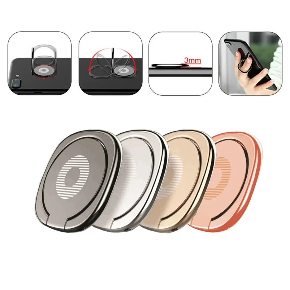 Phone Finger Ring Holder Ultra-thin 360 Degree Rotation Phone Stand Mount Smartphone Holder, for IPhone Xiaomi Huawei
