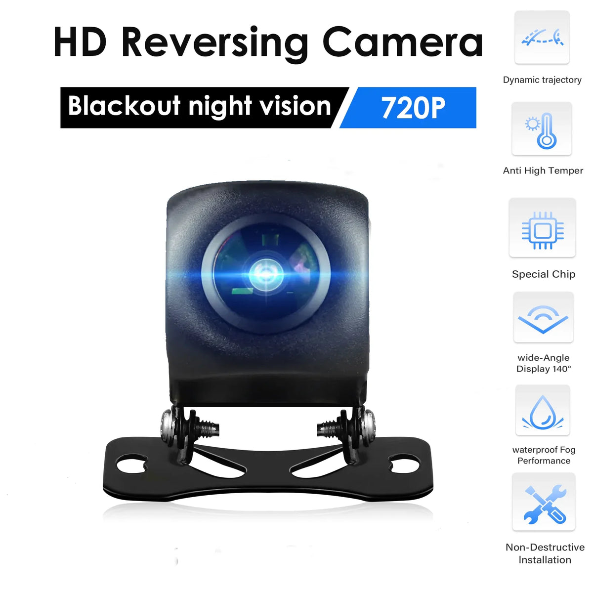 Hizpo 720P 1080P AHD Rear View Camera 140 ° 150 ° 170 ° 360 ° Wide Angle Waterproof Night Vision Universal Reverse Parking Assistance