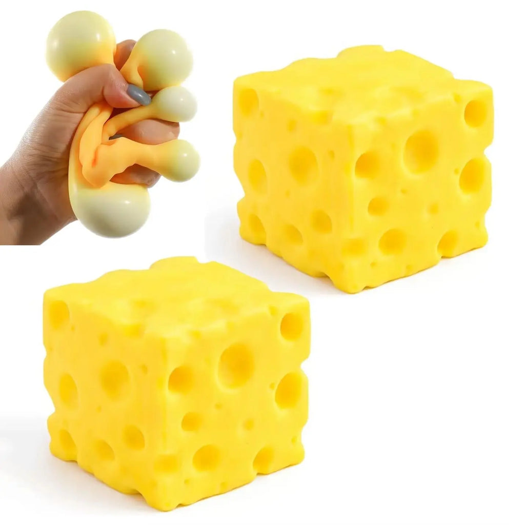 Slow Rebound Cheese Cube Squishy Toy Soft Touch Stress Relief Desktop Decor Gadget For Office Leisure And Holiday Gift Matching