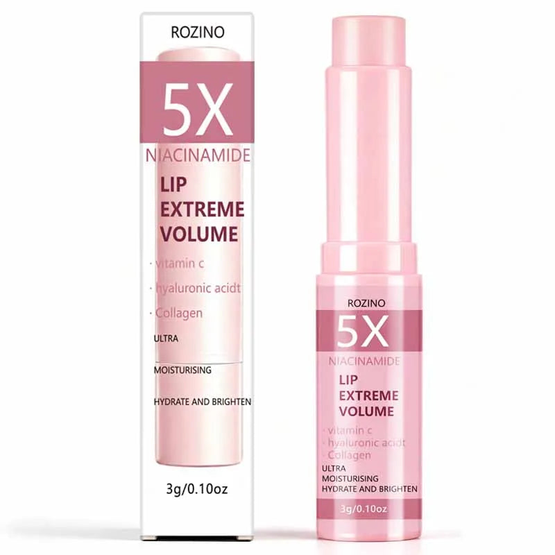 5X Niacinamide Instant Volumizing Lip Balm, Containing Vitamin C, Hyaluronic Acid, and Collagen - High-Shine Lip Balm Suitable for All Skin Types, Creates Sexy, Glossy, and Plump Lips - Enhances Lip Volume and Elasticity, Ins