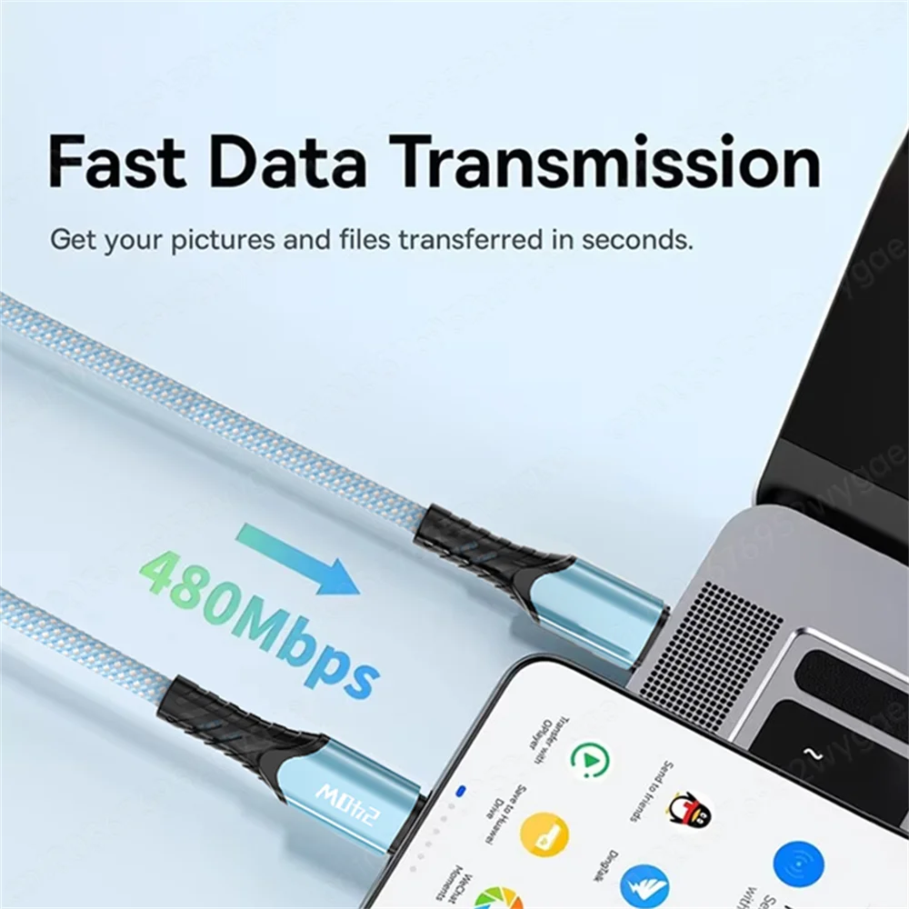 NNBILI 240W USB C Cable Power Wire QC4.0 for MacBook Samsung iPhone 18 17 USB C to C PD Cable 48V5A Fast Charging Type C Cable