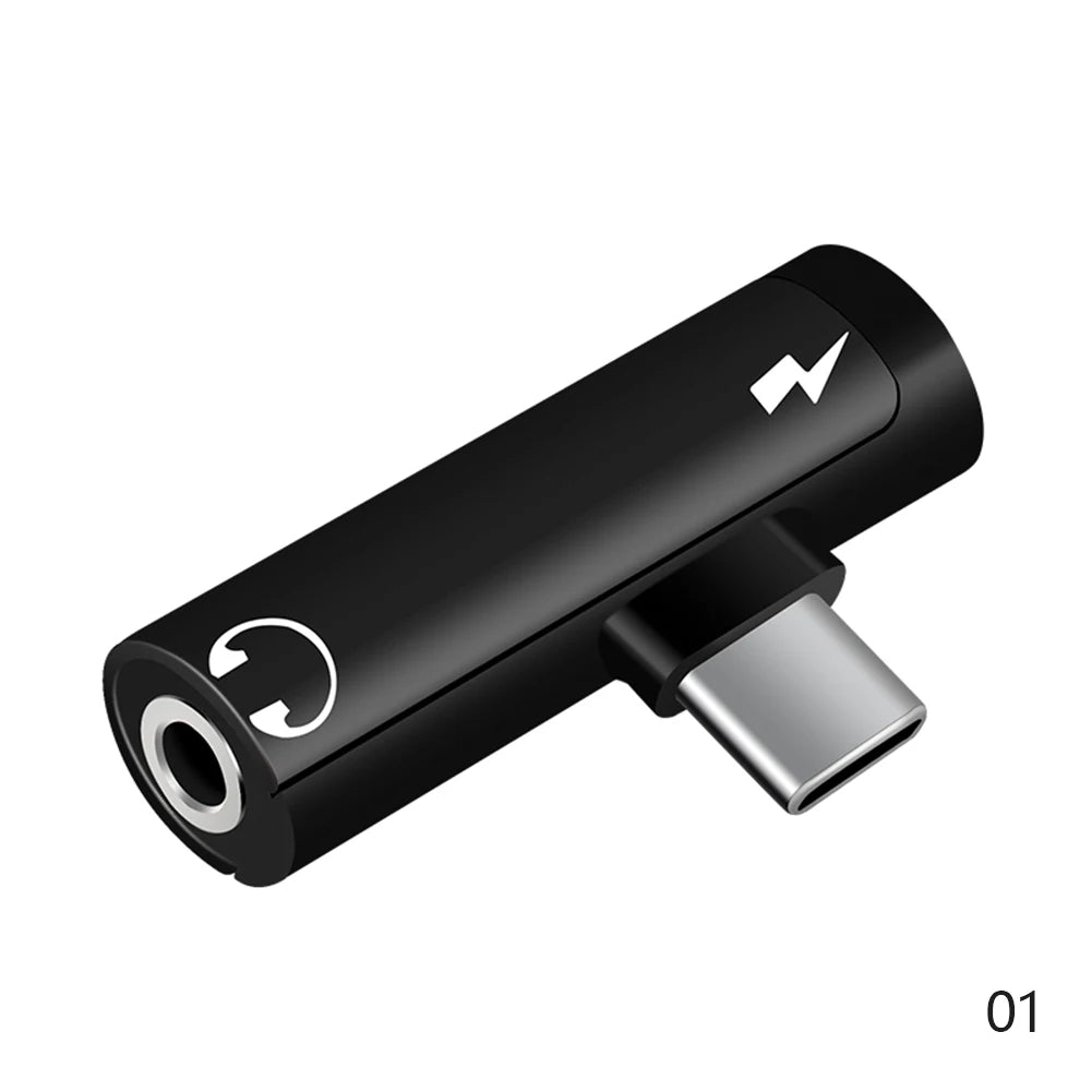 Upgrade Type C To 3.5mm Jack TypeC Audio Splitter Headphone Cable Usb-C Earphone Aux 3.5mm Adapter Charger For Xiaomi Huawei