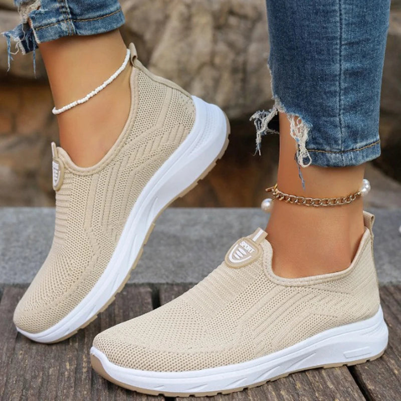 Women's Sneaker Slip On Women Sneakers Breather White Shoes Women Casual Sneaker Sports Shoes Comfortable Vulcanize Shoes Female
