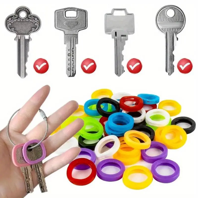 12 Sets of High-quality Vintage Key Covers, Multi-color Charming Silicone Key Caps, for Protecting and Organizing Door Keys
