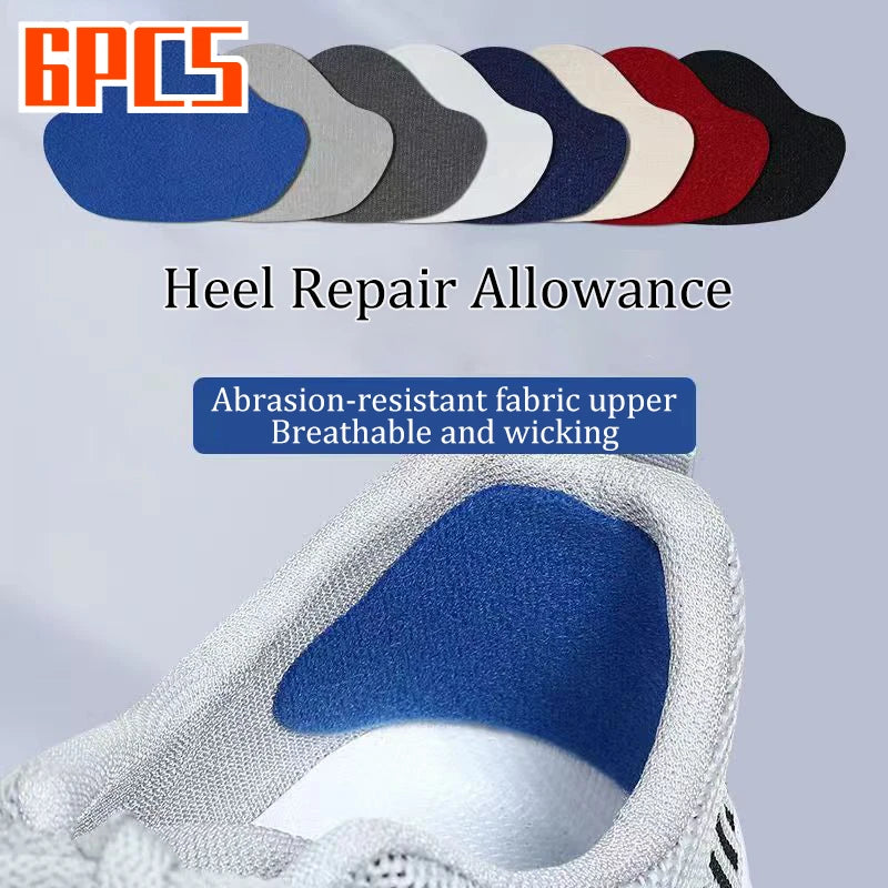 Heel Repair Subsidy Sticky Shoes Hole Sneakers Insoles Patch Heel Pads Heels Sticker Protector Foot Care Anti-Wear Inserts 6 PCS