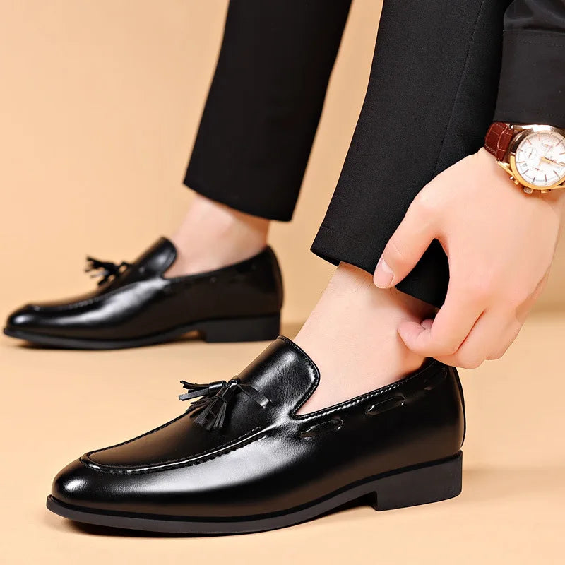 Men's Dress Shoes Business Leather Shoes Designer Office Loafers Luxury Wedding Shoes Handmade Slip on Formal Shoe Big Size 48