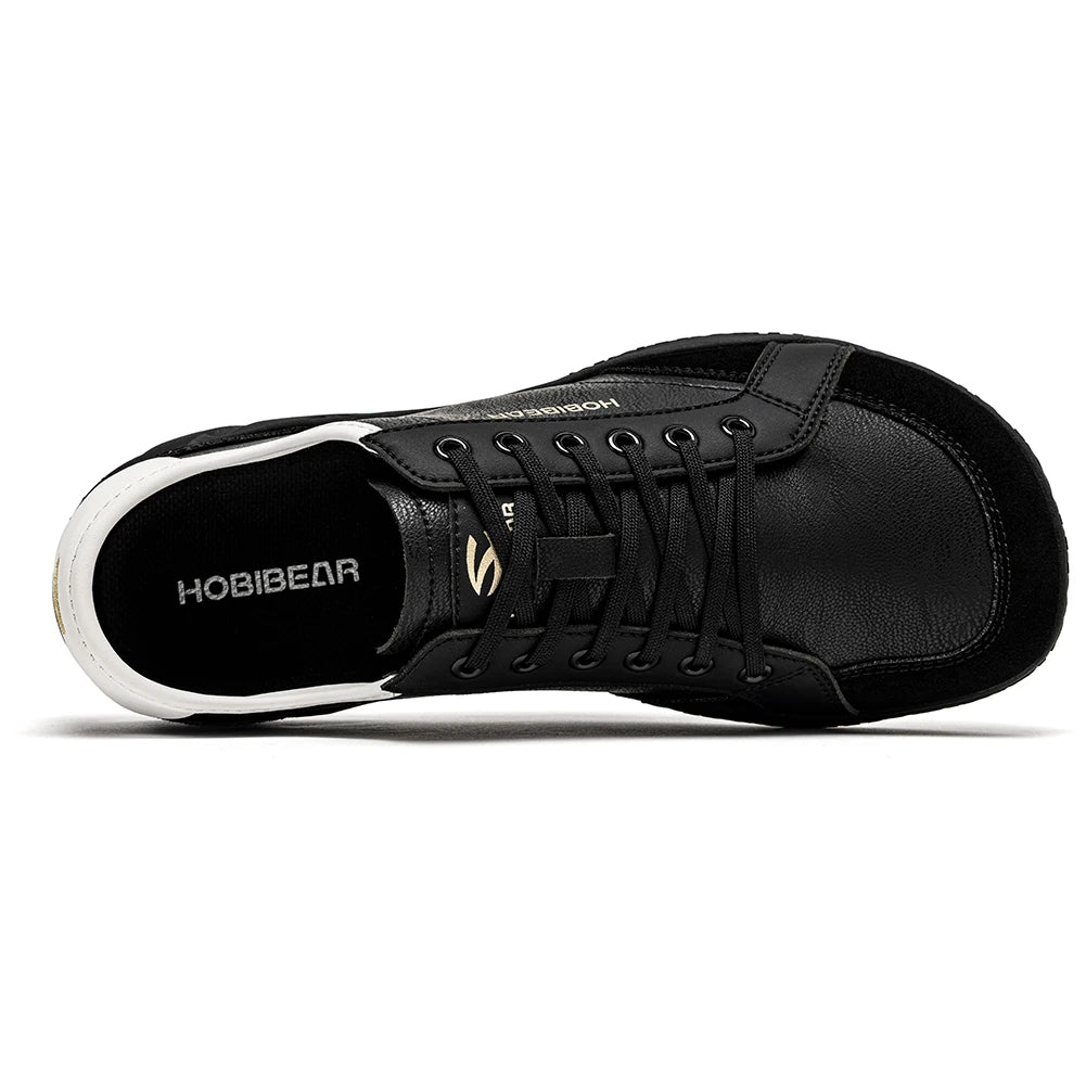 HOBIBEAR Women Men Barefoot Shoes Wide Toe Box Lightweight Sneakers Casual Color-Blocking Artificial Leather Walking Shoes