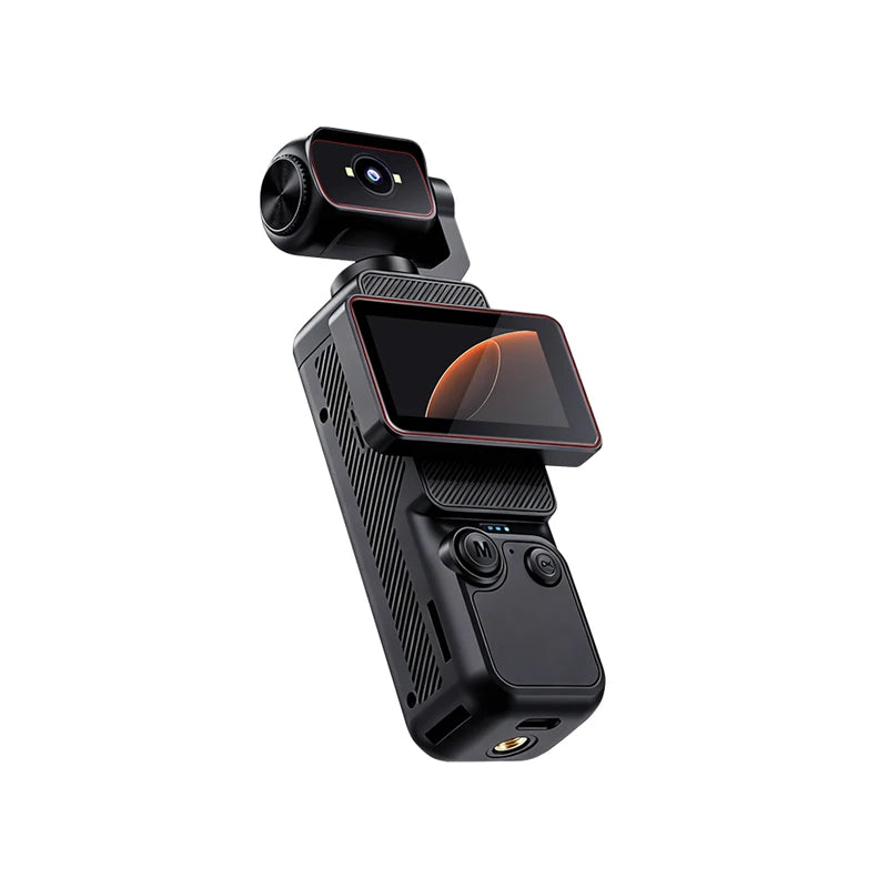 Lenovo Handheld Pocket Action Camera Rotating Lens and Screen Image Stabilization Photo Video Recording Wi-Fi Transfer to Phone
