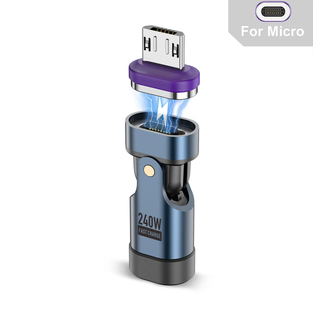 USLION 240W Type C Adapter USB-C to Type-C Fast Charging Cable Magnetic USB C Female Converter for Macbook iPhone 16 15 Xiaomi