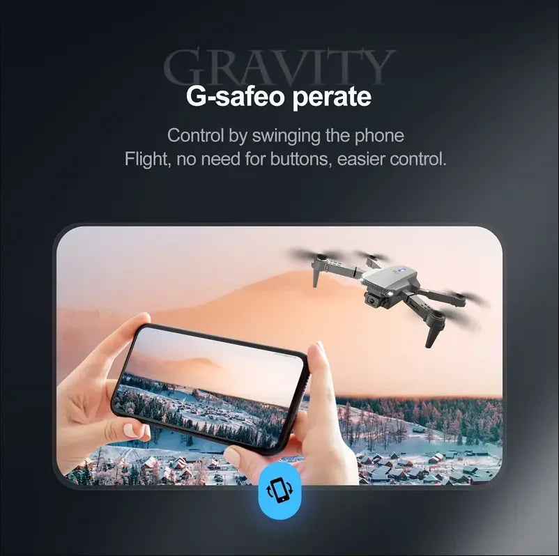 2025 E88 Drone HD Dual Camera, Screen Control No Phone Needed, One-Key Takeoff/Return, Wi-Fi App, USB Charging, Drop-Resistant,