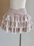 Autumn Winter Korean Fashion Sweet 2 Piece Set Women Off Shoulder Tops+ Fluffy Skirt New Pure Desire Chic Y2k Fairy Outfits 2025