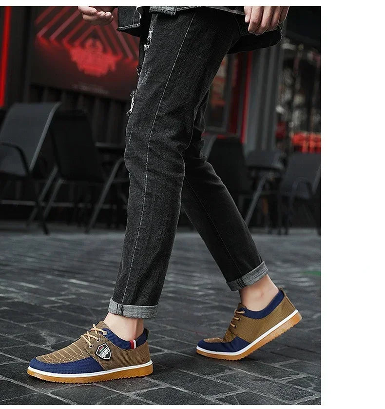 Best Selling Men's casual shoes Vulcanized Work loafers Mesh Lightweight Man sports shoes Canvas Shoes for Men