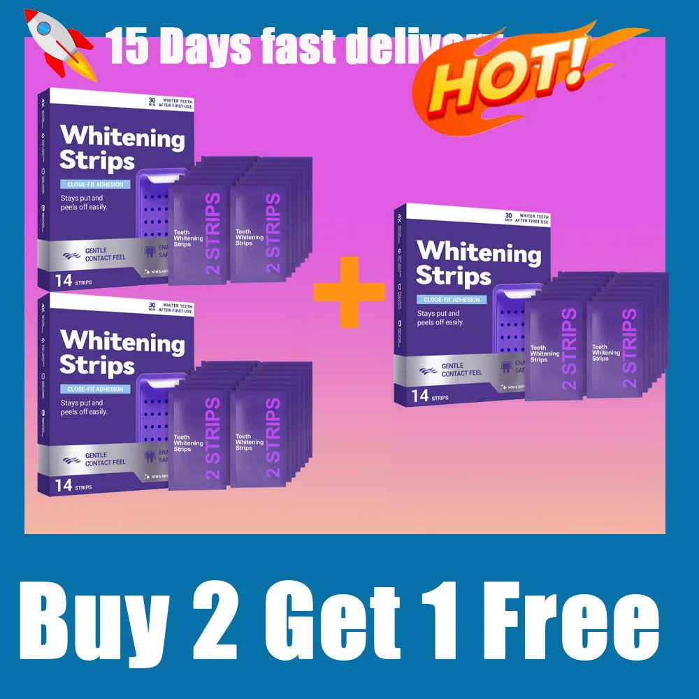 Premium Purple Whitening Strips, Deep Stain Cleaning, Perfect for Sensitive Teeth to Achieve Long-Lasting White Teeth